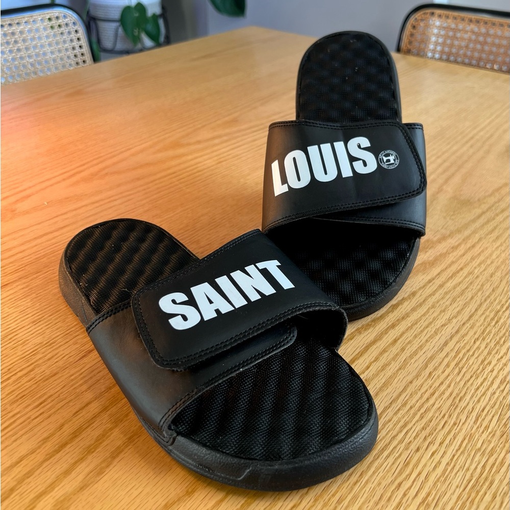 Saint Louis Black Slide Sandals